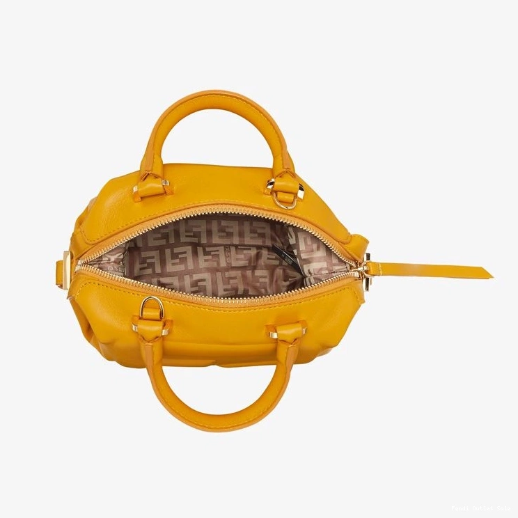 Cheap FF Yellow Cube Mini In Bag Fendi Leather Nappa 0715